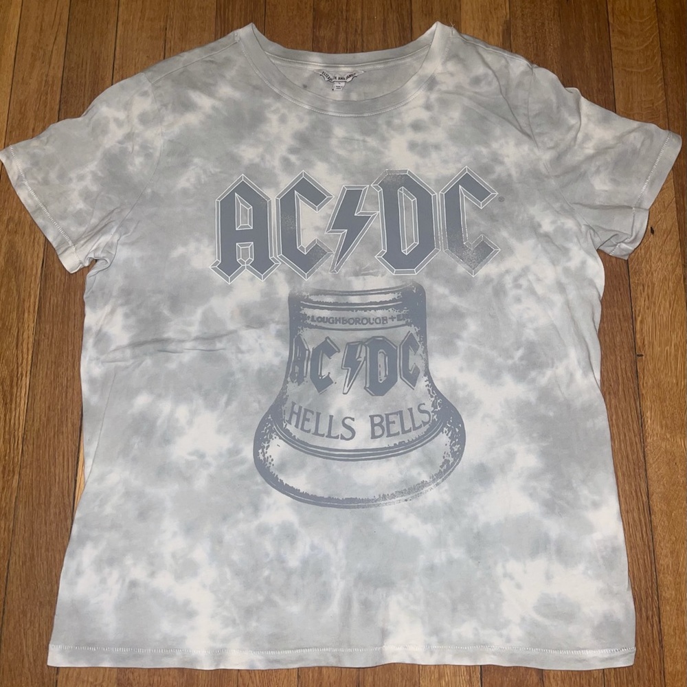 Elizabeth and James AC⚡️DC Graphic T-Shirt Size Large Women Tie Dye 100% Cotton